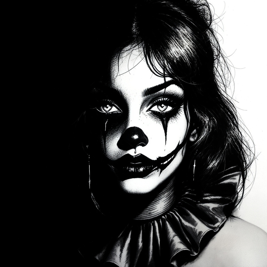 Extreme high-contrast portrait