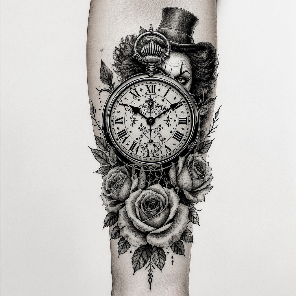 Payasa with clock and roses
