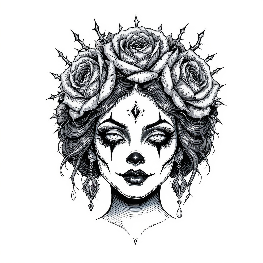 Classic portrait with rose crown