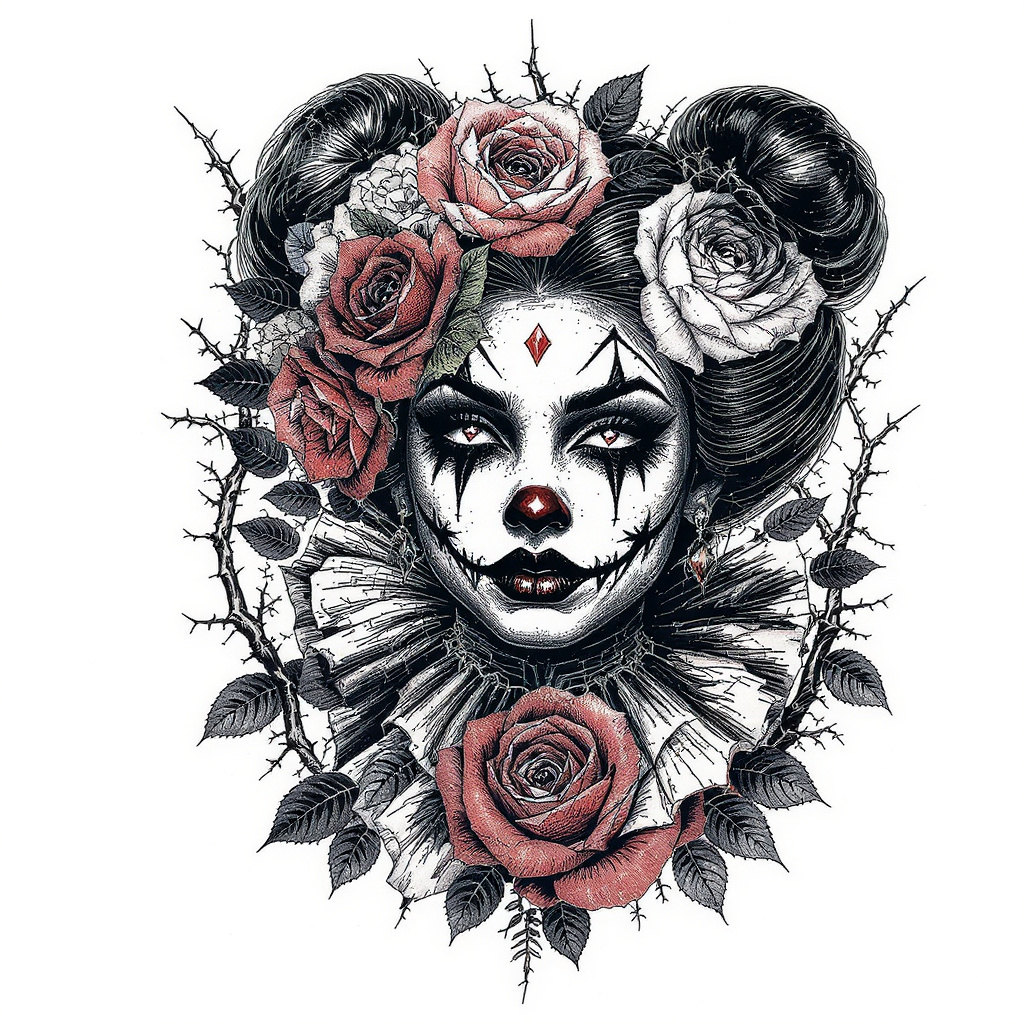 Double exposure rose garden