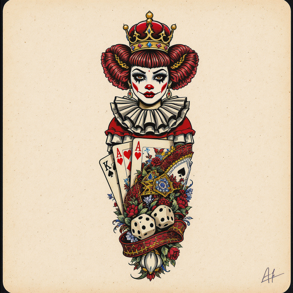 Playing cards and dice theme