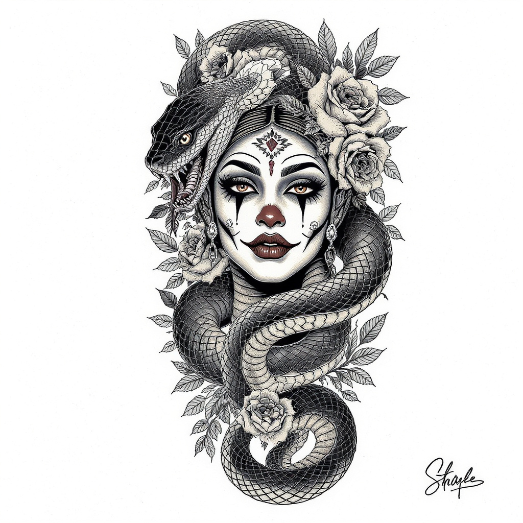 Serpent wrapping the arm