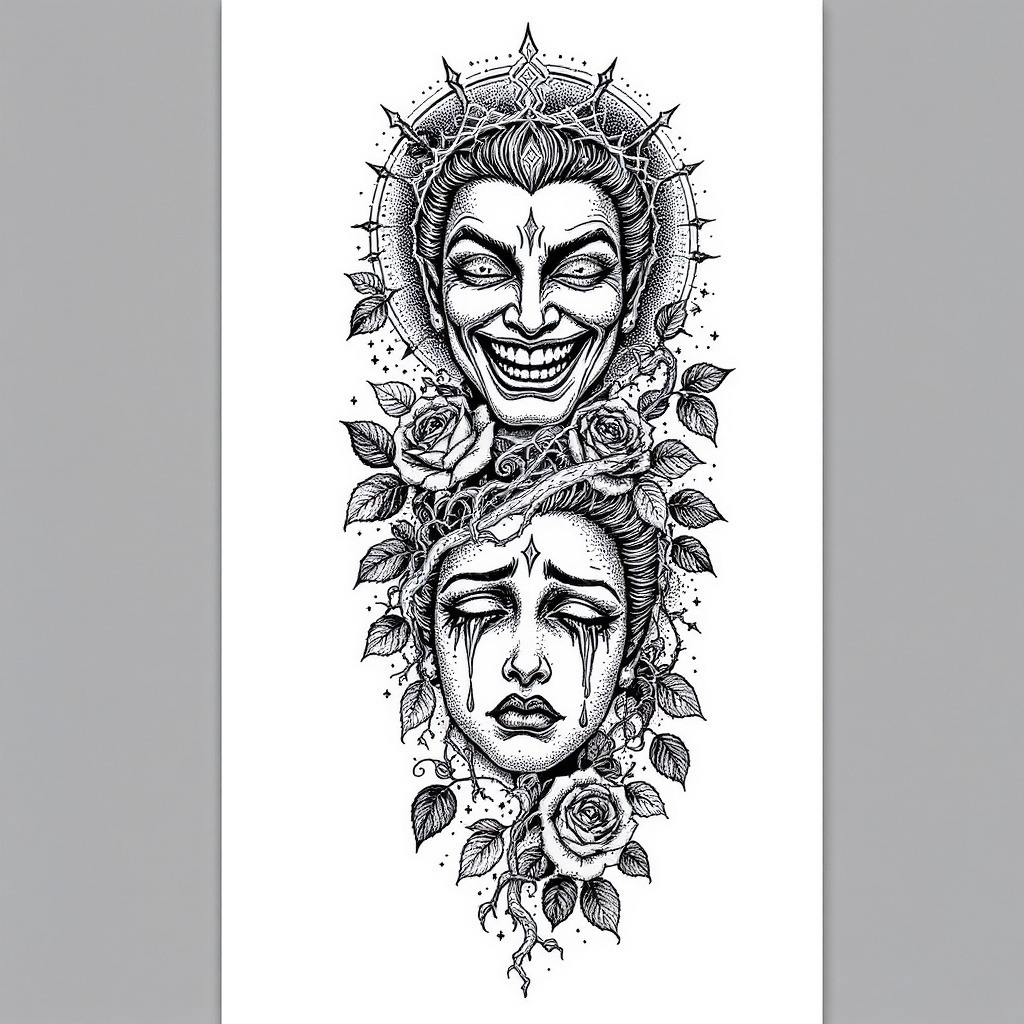 Dual payasa happy and sad