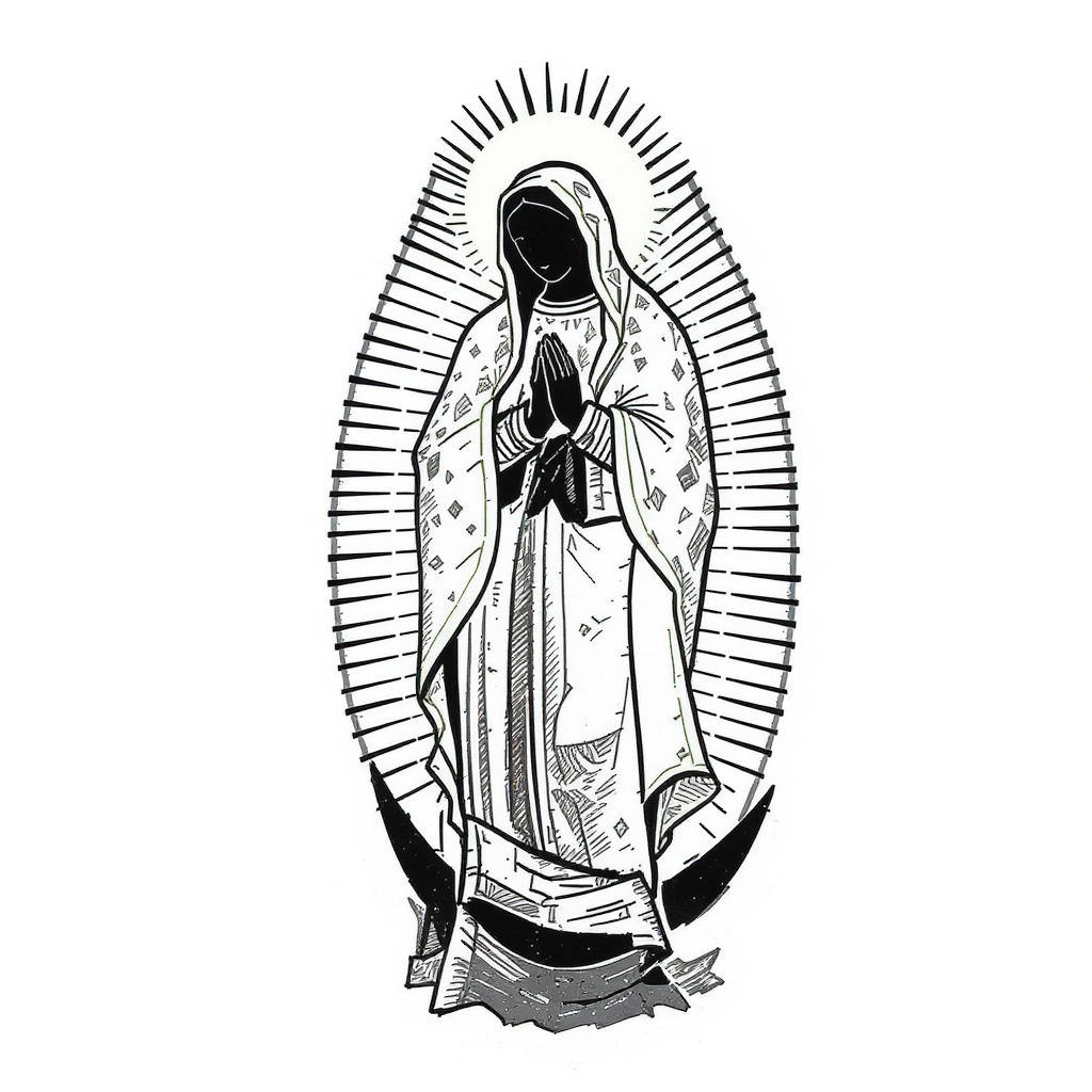 Minimalist Guadalupe silhouette