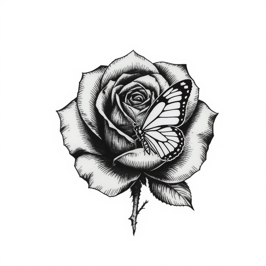 Rose and butterfly mini combo