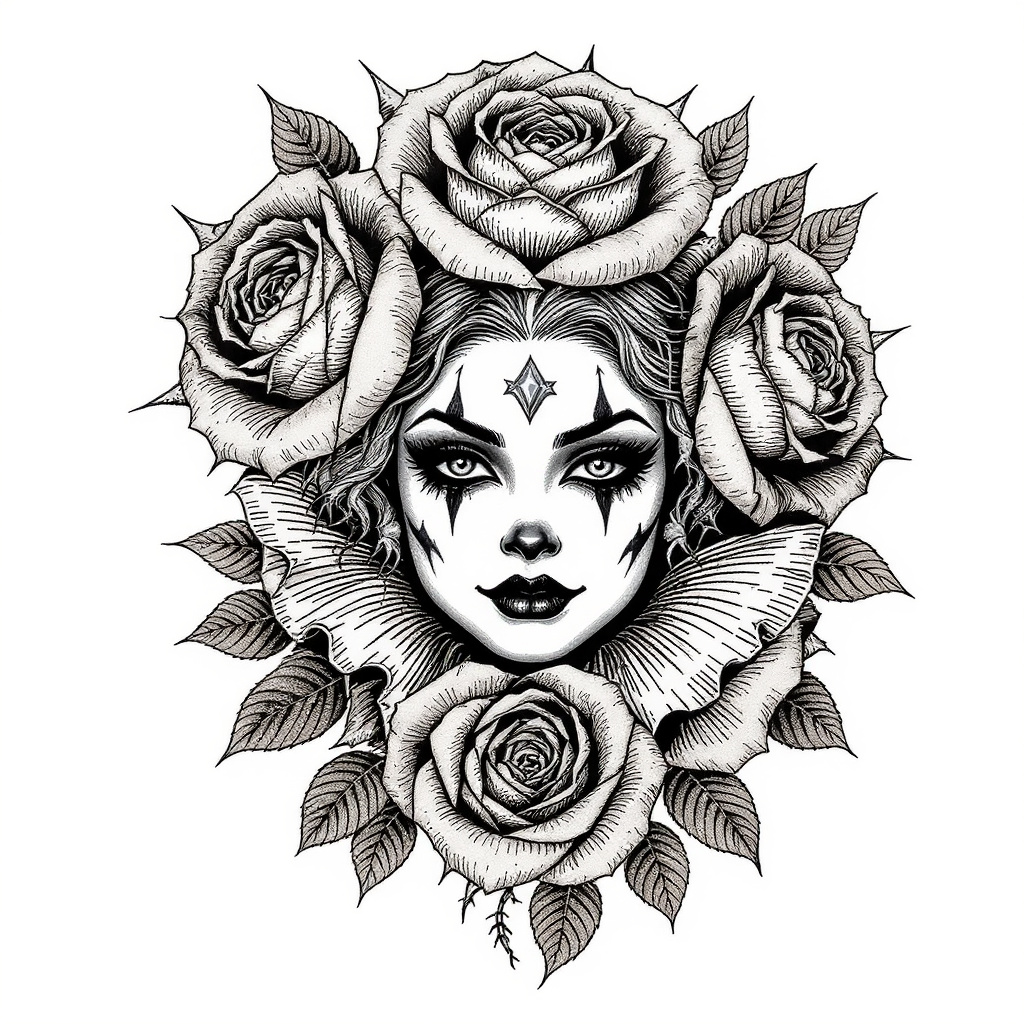 Tatuagem Payasa com Rosas